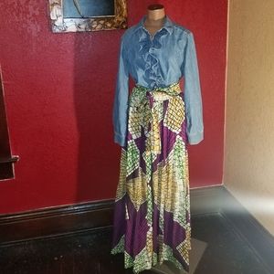 African print skirt